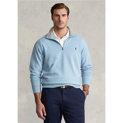 Big & Tall  Luxury Jersey Quarter-Zip Pullover