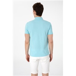 Erkek Slim Fit Polo Yaka Aqua Basic Tişört