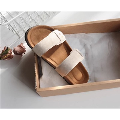 Босоножки женские Birkenstock*s из натуральной коровьей замши 2025 года