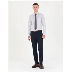 Gri Slim Fit Uzun Kollu Basic Gömlek