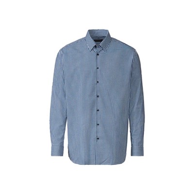 NOBEL LEAGUE® Herren Businesshemd, Slim Fit, kariert/grün