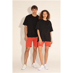 Erkek Comfort Fit Bisiklet Yaka Siyah Tişört