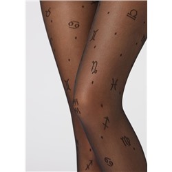Transparente Strumpfhose 30 Denier mit Sternzeichen
