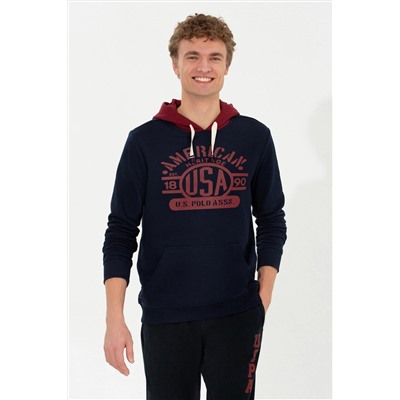 Erkek Lacivert Kapüşonlu Sweatshirt