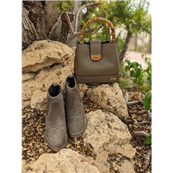 TEKILA 7005 Taupe+Ab.Zapatos PELLE Bambu (630) taupe АКЦИЯ