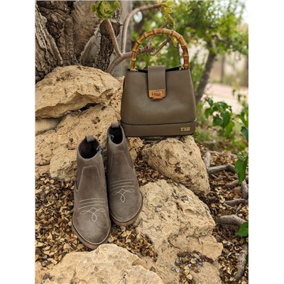 TEKILA 7005 Taupe+Ab.Zapatos PELLE Bambu (630) taupe АКЦИЯ