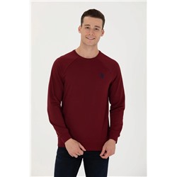 Erkek Bordo Basic Sweatshirt