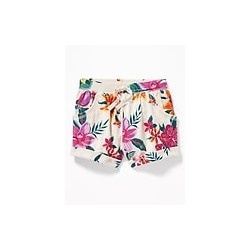 Functional-Drawstring Jersey Shorts for Toddler Girls