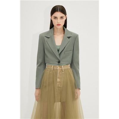 Chaqueta de lana Caqui