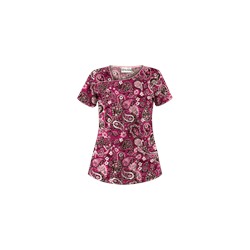 UA Paisley Parade Berry Kiss Print Scrub Top