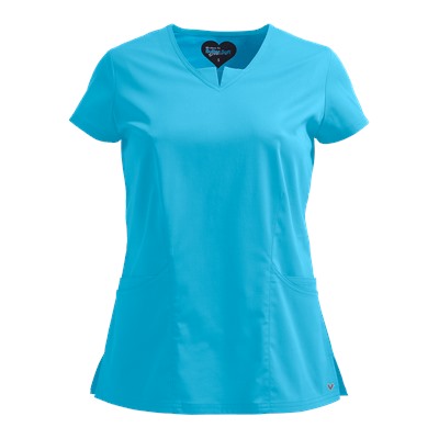 UA Butter-Soft STRETCH Scrubs Contemporary Fit V-Neck w/ Triangle Insert Top
