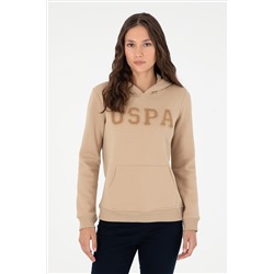 Kadın Kum Basic Kapüşonlu Sweatshirt