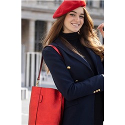 Bandolera de piel Bruna Rojo