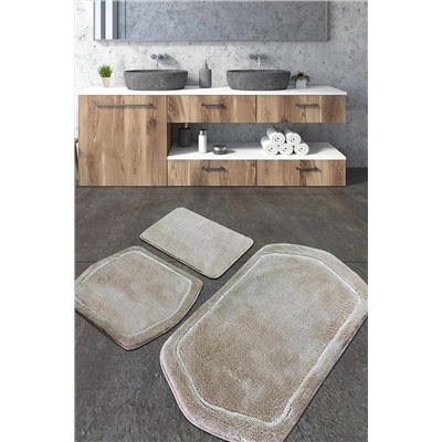 Chilai Home Genom Taş Üçlü Set Banyo Halısı 8683264239816