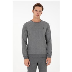 Erkek Antrasit Melanj Basic Sweatshirt