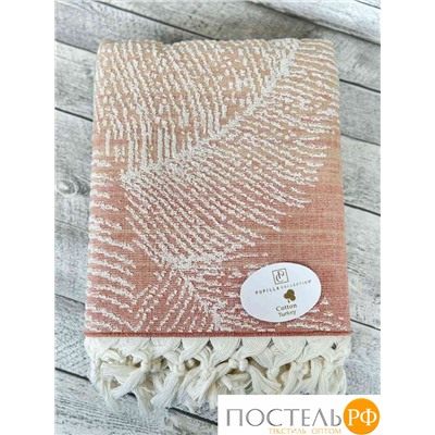 PL002/02 Пляжное полотенце пештемаль 100% хлопок Mita серо-оранжевый (90*170)
