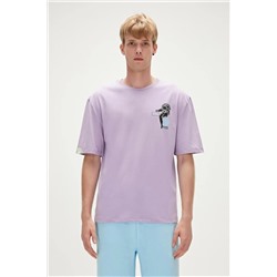 Bad Bear, Re-life Recycle Lavanta Mor T-shirt Baskılı Erkek Tişört