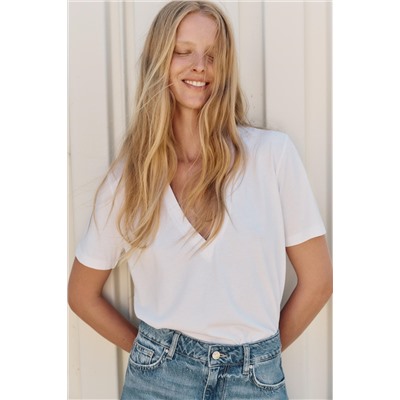 ENZYME-WASHED COTTON T-SHIRT