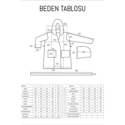 Pathier %100 Pamuk Kimono Unisex Bornoz - Beyaz/Bej