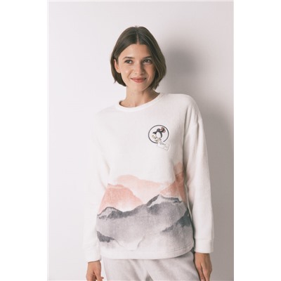 Pijama largo polar suave estampado Pingu
