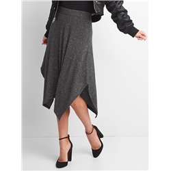 Ribbed handkerchief skirt