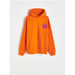 Hoodie in kräftigem Farbton