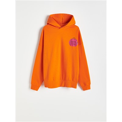 Hoodie in kräftigem Farbton