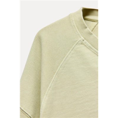 FADED-EFFECT CROP TOP