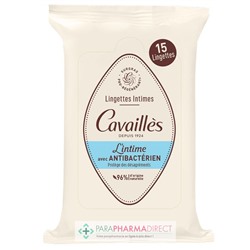 Cavaillès L'Intime Antibactérien - 15 Lingettes Intimes
