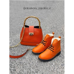 Ab.Zapatos 4619/2 Naranja+Ab.Zapatos PELLE Bambu (630) АКЦИЯ
