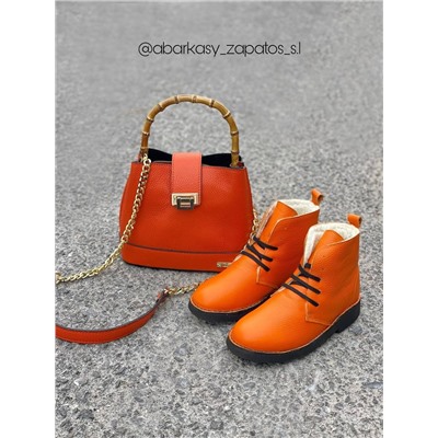 Ab.Zapatos 4619/2 Naranja+Ab.Zapatos PELLE Bambu (630) АКЦИЯ