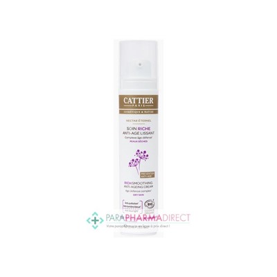 Cattier Nectar Eternel Soin Riche Anti-Age Lissant Premières Rides BIO 50ml