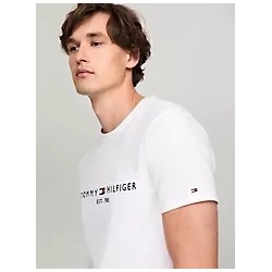 Embroidered Tommy Logo Slim Fit T-Shirt