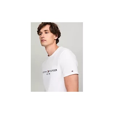Embroidered Tommy Logo Slim Fit T-Shirt