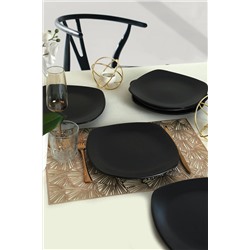 Keramika Mat Siyah Köşem Servis Tabağı 27 cm 6 Adet 956 X0001382700000000000000000