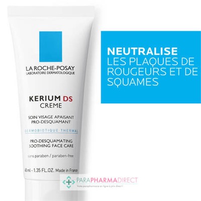 La Roche Posay Kerium DS Crème - Soin Visage Apaisant Pro-Desquamant 40ml