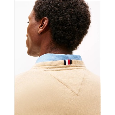 Block-Stripe Crewneck Sweater