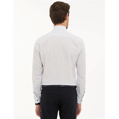 Beyaz Slim Fit Uzun Kollu Gömlek