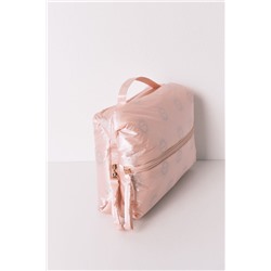 Neceser grande satinado acolchado rosa