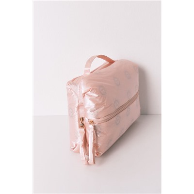 Neceser grande satinado acolchado rosa