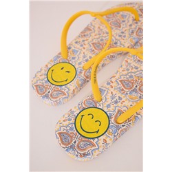 Chanclas SmileyWorld® tiras amarillas