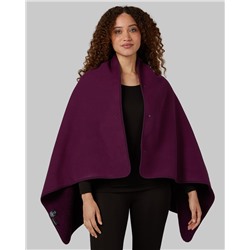 WOMEN'S FLEECE-LINED SHERPA WEARABLE BLANKET