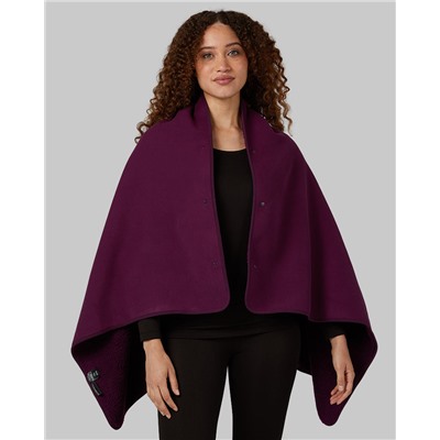 WOMEN'S FLEECE-LINED SHERPA WEARABLE BLANKET