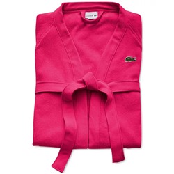LACOSTE HOME Logo Patch 100% Cotton Pique Bath Robe