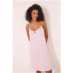 Camisón corto viscosa rosa