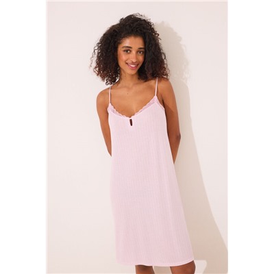Camisón corto viscosa rosa