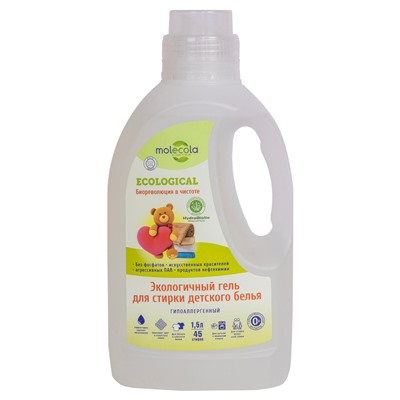 [MOLECOLA] Гель для стирки ДЕТСКОГО белья Pure Sensitive 0+, 1,5 л