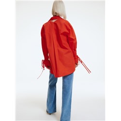 Oversize-Hemdbluse aus Baumwolle
