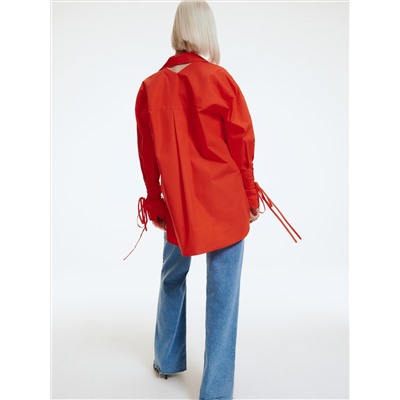 Oversize-Hemdbluse aus Baumwolle