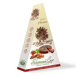 Десерт "Яблочный сыр", яблоко с корицей и грецким орехом